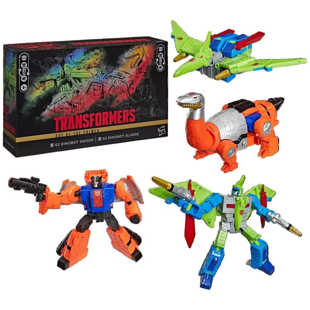 Transformers Age of the Primes G2 Dinobot Swoop and Sludge